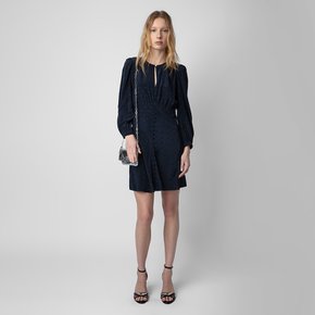 실크 원피스 Rhodri Silk Jacquard Dress ZE4SFCTWD010Z89