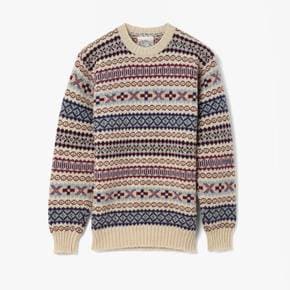 JAMIESON’S 자미에슨스 ALL OVER FAIR ISLE SWEATER IVORY JAF2M50001A01