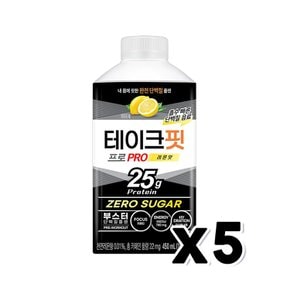 테이크핏 프로 레몬 제로슈가 단백질음료 450ml x 5개