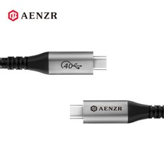 [100cm]AENZR USB4.0 C타입 to C타입 고성능 초고속 데이터케이블 Type-C 40Gbps 100W PD충전 8K 60Hz