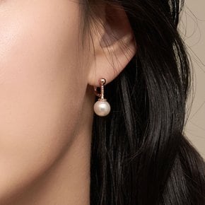 18K 귀걸이 원터치 금귀걸이 볼 스틱 진주