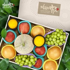 [9/21(월) 오전 9시결제건까지 명절전배송]프리미엄 에디션 과일혼합세트 1호(사과4+배4+메론1+샤인2+황금향2) 총 13과 7.6kg이상