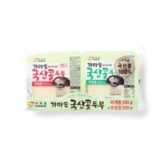  아워홈 가마솥 국산콩두부 찌개용300g+부침용300g x3개.