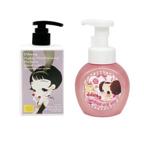 뚱 고보습 퍼퓸 핸드로션 싱그러운 장미향 300ml+뚱 베이비 버블 비누 300ml