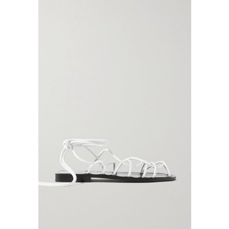 KHAITE Lyon Leather Sandals 화이트