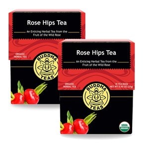 [해외직구] Buddha Teas Organic Rose Hips 디카페인 로즈힙 18티백 2팩