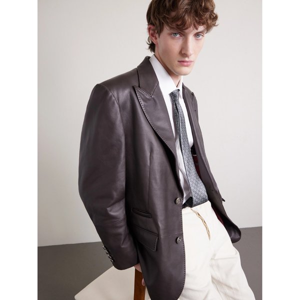 브루넬로쿠치넬리 7cm 실크 자카드 넥타이 46376663162997983