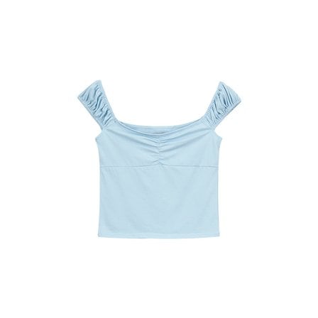 라츠유 lotsyou_Ella Shrring T-shirt Sky Blue