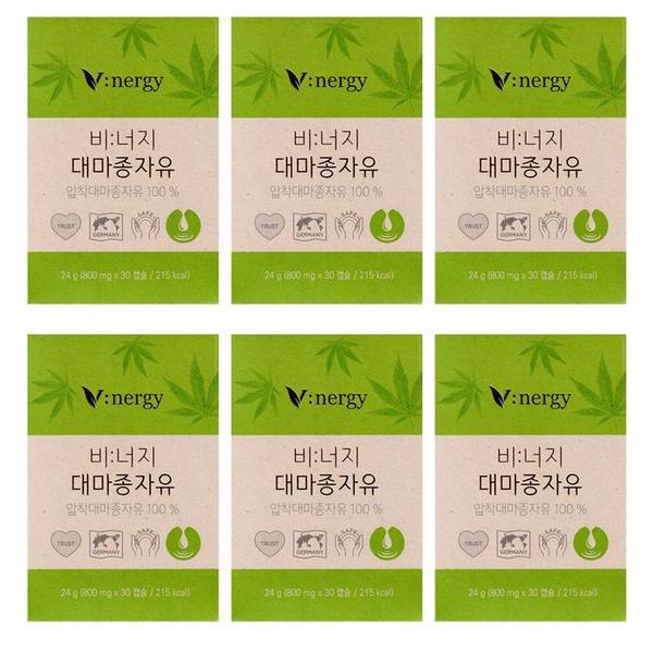 [비너지(Vinergy)] 대마종자유 800mg x 30캡슐 6박스 -SDL- (S44005414)