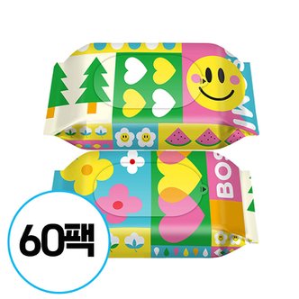  깨끗한나라 보솜이 펀앤플레이 라이트 아기물티슈 휴대형 10매 60팩