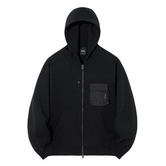 스위브 유니 EDGE SLIT POCKET HOOD ZIP UP  BLACK  LSRSCTZ102M_P368524115