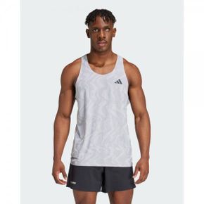 4821294 Adidas Ultimate Engineered Running Singlet Mens - Halo Silver