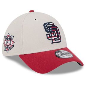 [해외] 뉴에라 모자 MLB [샌디에이고 파드리스] 2024 Fourth of July 39THIRTY Flex Hat - Khaki