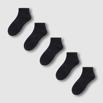 JAJU 여 코튼 단목 양말 5족 J146903201099