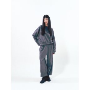 Knee Point Ribbon Jogger Pants Charcoal