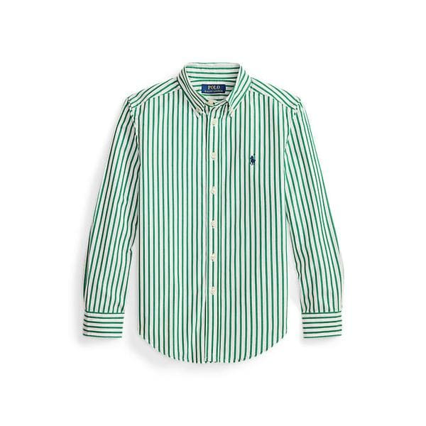 폴로 키즈 남아 8-18세 스트라이프 코튼 포플린 셔츠(CWPOWOVY6820652300)