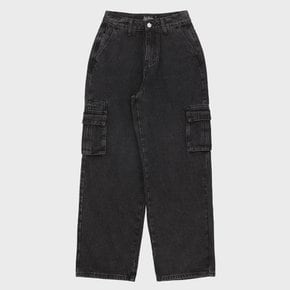 TINT WSHD CARGO WIDE DENIM [BLACK]