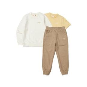 (JUU23201_W6) ESSENTIAL (에센셜) 키즈 UNI MTM 3PCS 세트 (Cream)