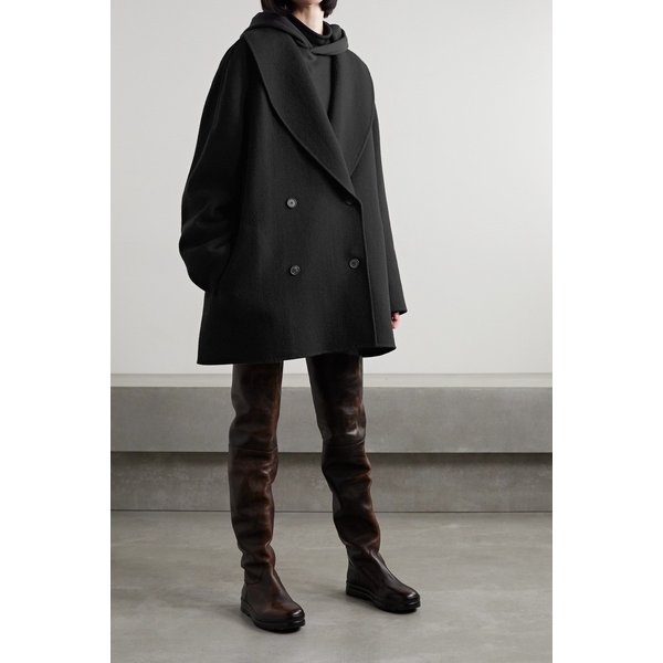 Polli Double-breasted Wool-blend Coat 블랙