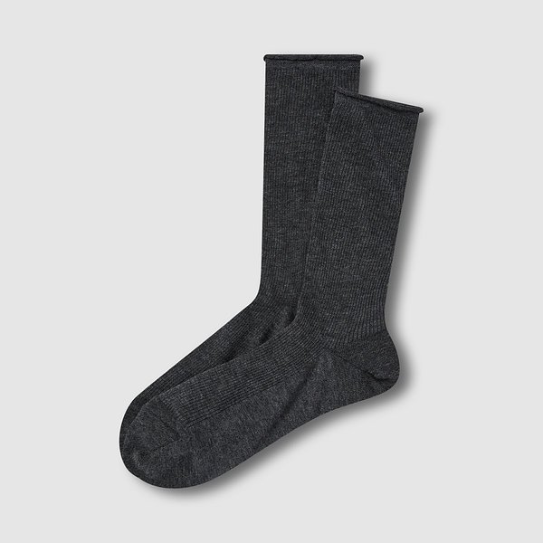 여 코튼 시어 롤 장목 양말 1족 J146203161085