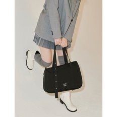 Slant large shoulder bag_black