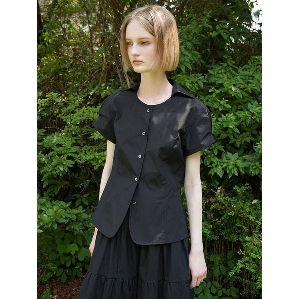 [리퍼브] COA HOURGLASS BLOUSE (BLACK)
