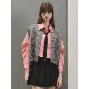 AR_Cotton pocket crop shirt_PINK