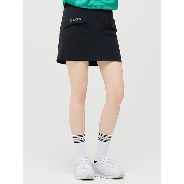 여성 에센셜 카고포켓 H라인 골프 큐롯 블랙
