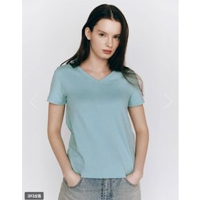 NEW 여자 브이넥 반팔 티셔츠325519