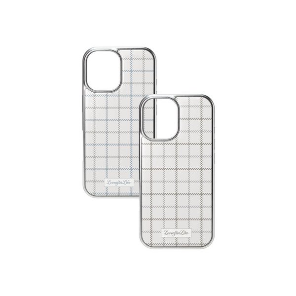 cozy pattern phonecase (Epoxy/MagSafe Glass)_BLUE,BROWN