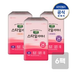 디펜드 스타일 라이너 여성 무향/스위트플로럴/프레시가든 롱 28매x6팩