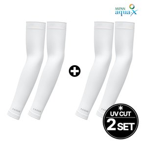 아웃도어 LUPDUA01 화이트 UV차단 쿨 팔목형 팔토시 2p, 2SET