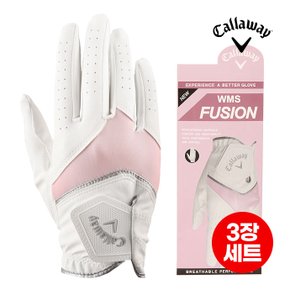 퓨전 우먼스 양손 합피 골프장갑 3장 세트
