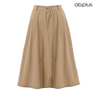 ab.plus 원버튼 백밴딩 A라인 스커트 (LSY5MS32A)