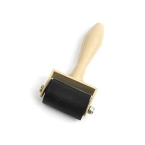 페인트 인쇄용 아트 고무 롤러 잉크 페인트 브러시 프린팅 스탬핑 프레임 도구 3.5cm 백색
