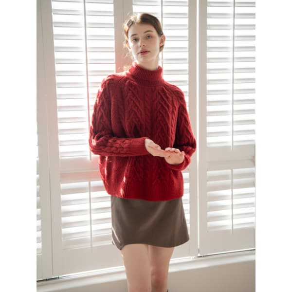 WED_Unbalance ripped skirt_BROWN