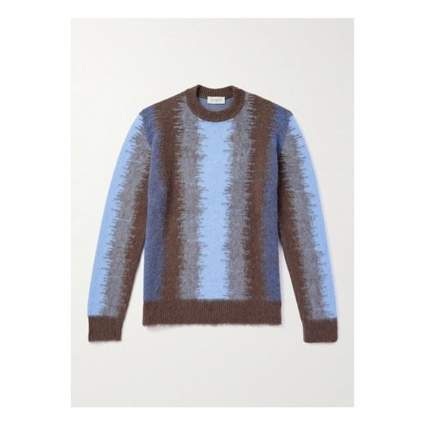 피아첸차 1733 스트라이프 브러시드 울 스웨터 브라운 1647597344635003