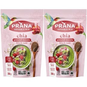 캐나다 Prana 그라운드 유기농 블랙 치아씨드 200g 2팩