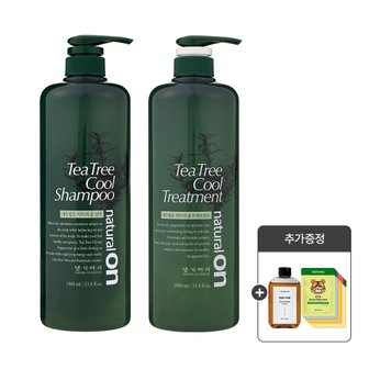 댕기머리 티트리쿨샴푸 1000ml +쿨트리트먼트 1000ml (증정) 온리원 석류추출물 200ml+마스크팩 10매