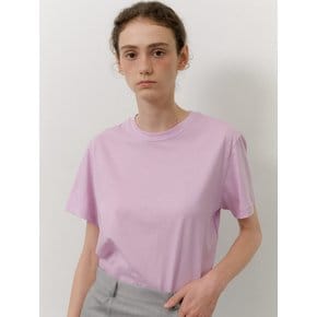 실키 라운드 반팔 티셔츠_PINK