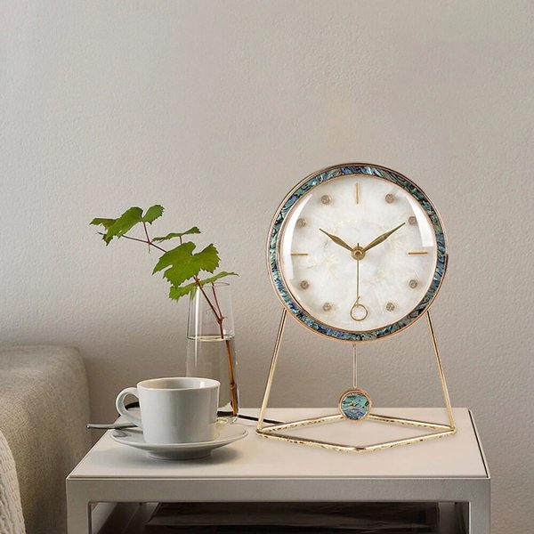 아이보리 무드 엔틱 저소음 탁상시계