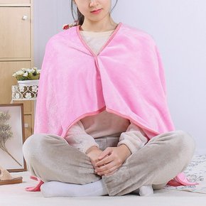 똑딱이단추 극세사 망토 담요 70x130cm 캠핑담요