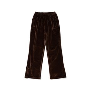 (W) VELVET SET-UP PANTS BROWN