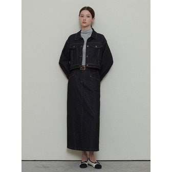 르스튜디오 STANDARD POCKET JACKET + H-LINE SKIRT SET-UP_DARK BLUE