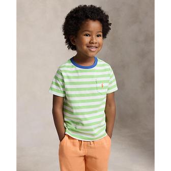 폴로 랄프 로렌 폴로 키즈 남아 2-7세 스트라이프 코튼 저지 포켓 티(CWPOTSHB8021254300)