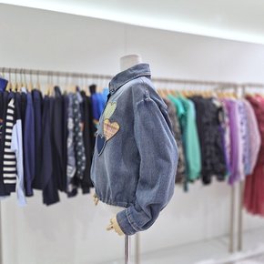 AK원주점 르니앤맥코이 하트패치 허리스트링 데님셔츠 MN04BL402
