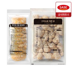 사세 빵가루 리얼 새우패티 650g + 크리스피 치킨 봉 1kg