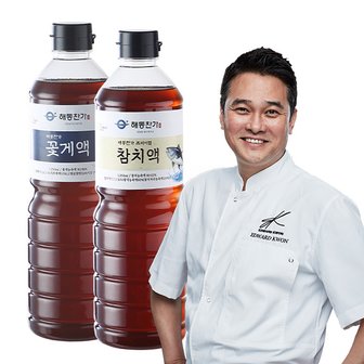  해동찬가 참치액 꽃게액 1,050ml x 5병 세트