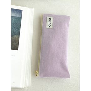 flat pencil case - soft lavender(topside zipper)