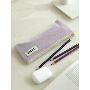 flat pencil case - soft lavender(topside zipper)